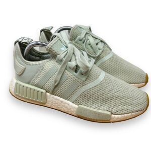 Adidas Boost NMD RI Linen Green Ice Mint Lace-up Sneakers Men's 8 Women’s 9.5